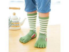 Dětské prstové ponožky - vel. 15-19 cm - krokodýl