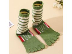 Dětské prstové ponožky - vel. 15-19 cm - krokodýl 5