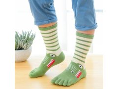 Dětské prstové ponožky - vel. 15-19 cm - krokodýl 7