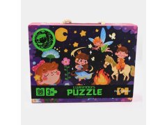 Dětské puzzle svítící ve tmě 96 dílků - princezny 5
