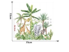 Dětské samolepky na zeď - zvířata z&nbsp;džungle 2