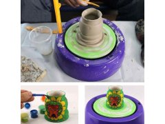 Dětský hrnčířský kruh - kreativní sada s&nbsp;hlínou a&nbsp;barvami 5