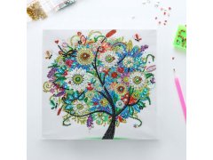 Diamantové malování speciální - barevný strom