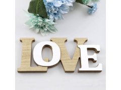 Dřevěná dekorace LOVE 13