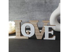 Dřevěná dekorace LOVE 14