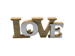 Dřevěná dekorace LOVE 16