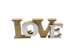 Dřevěná dekorace LOVE 8