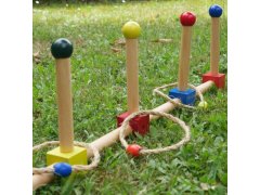 Dřevěná hra házení kroužků 6