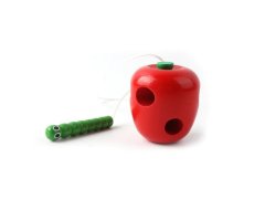 Dřevěná hračka - červík v jablku 5