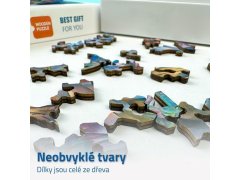 Dřevěné kočičí puzzle - zrzavá kočka 2