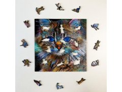 Dřevěné kočičí puzzle - zrzavá kočka 6