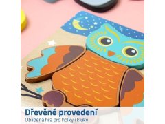 Dřevěné puzzle pro nejmenší - sova 3