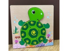 Dřevěné puzzle pro nejmenší - želva 5