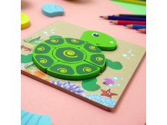 Dřevěné puzzle pro nejmenší - želva 6