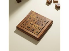 Dřevěný posuvný hlavolam s&nbsp;čísly 5