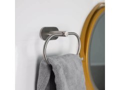 Držák na ručníky - stříbrný kruh 5