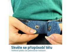 Džínový pružný pásek - tmavě modrý 2