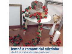 Girlanda s růžemi - červená 2