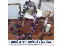 Girlanda s růžemi - fialová 2