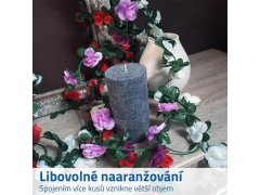 Girlanda s růžemi - fialová 3