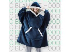 Hřejivá mikinová deka - modrá 10