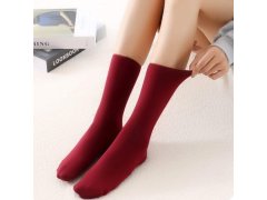 Hřejivé ponožky s kožíškem - červené 4