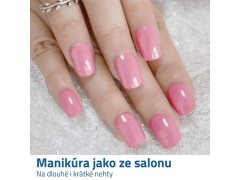 Jednobarevné samolepky na nehty - růžové 2