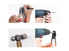 Kovový závěsný hák na zeď, pogumovaný 5