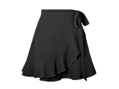 Krátká zavinovací sukně - černá 10