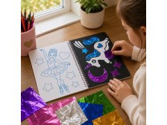 Kreativní sešit třpytivé omalovánky - princezna 2