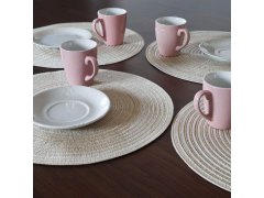 Kulaté prostírání na stůl - béžové 3