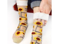 Květinové ponožky - slunečnice 7