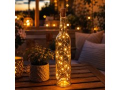 LED světelný řetěz do lahve s&nbsp;korkem 2 m 1