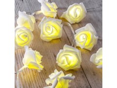 LED světelný řetěz na baterie s růžičkami - 20 květů 3