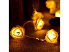 LED světelný řetěz na baterie s růžičkami - 20 květů 4