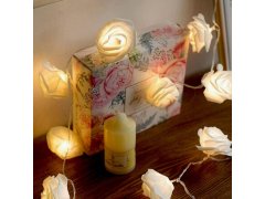 LED světelný řetěz na baterie s růžičkami - 20 květů 5