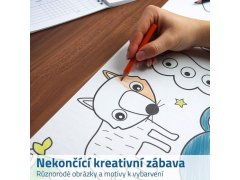 Lepitelné omalovánky v roli 3 m + pastelky - zvířátka 2