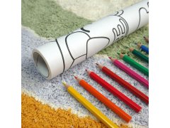 Lepitelné omalovánky v roli 3 m + pastelky - zvířátka 5