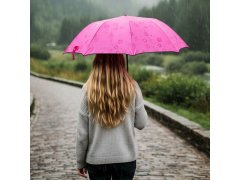 Magický deštník skládací - tmavě růžový 1