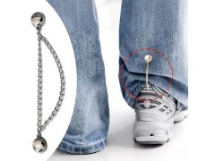 Magnetická spona na zkrácení nohavic s&nbsp;řetízkem - stříbrná 1