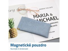 Magnetické pouzdro na brýle - modré 2