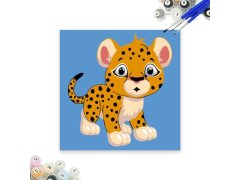 Malování podle čísel pro děti - leopard 9