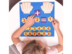 Matematická podložka s čísly a prsty 1