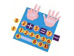 Matematická podložka s čísly a prsty 4