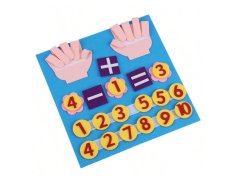 Matematická podložka s čísly a prsty 8
