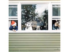 Nálepka sněhuláka na okno 5