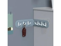 Nalepovací rohový věšák se 6 háčky 8