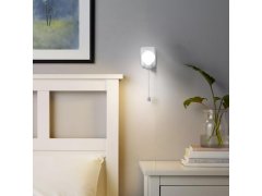 Nástěnná LED lampička k&nbsp;posteli se šňůrkovým vypínačem 8