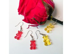 Náušnice gumoví medvídci - žluté 11