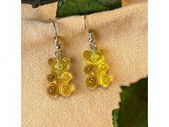 Náušnice gumoví medvídci - žluté 12